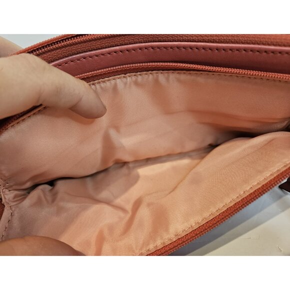 Coach Pink 8 inch Wristlet Wallet | 3 Zipper Compartments - Picture 10 of 14